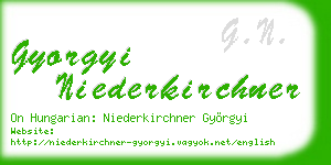 gyorgyi niederkirchner business card