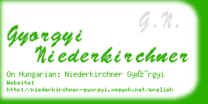 gyorgyi niederkirchner business card